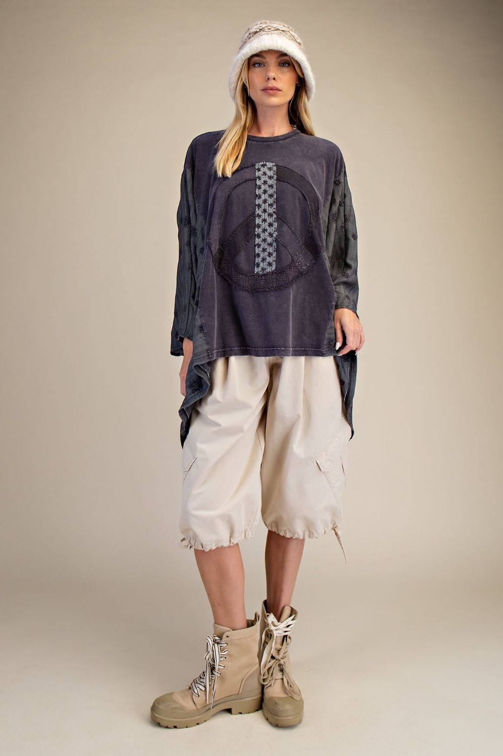 Black Peace Patch Shirt