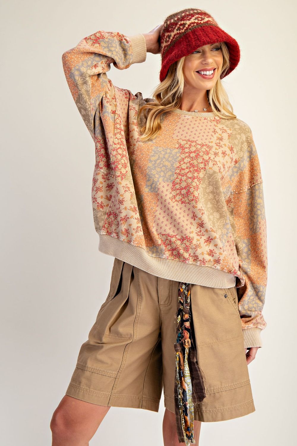 Patchwork Mineral Wash Top