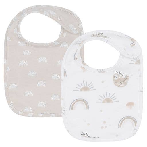 2pk Bibs - Sloth/Rainbow