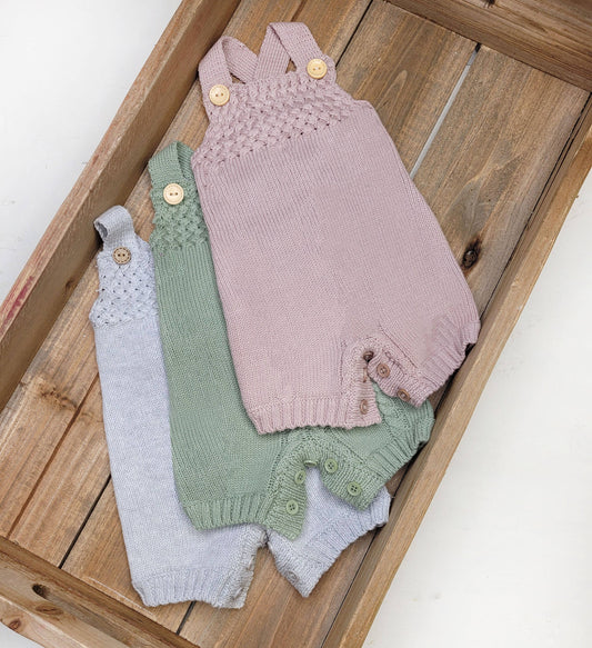 Charlie Knit Spring Romper Baby Boys Girls Easter